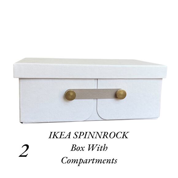 IKEA SPINNROCK Box with Compartments, White, 12 ½x9 ¾x4 " (Set of 2) - Picture 1 of 4